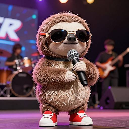 Hip Hop Baby Sloth on Stage