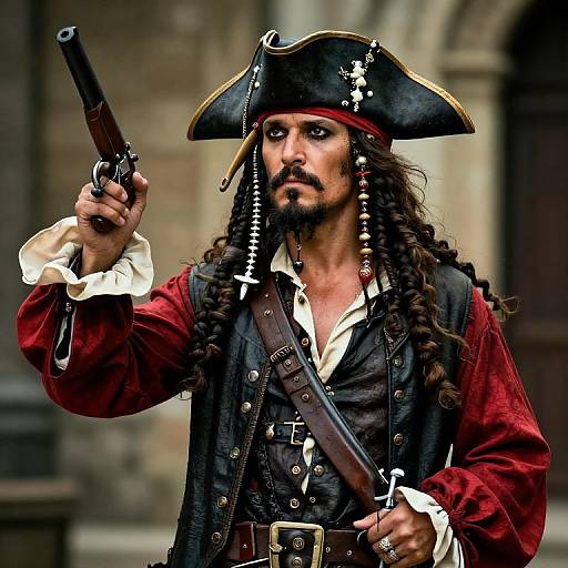 Spanish Pirate in Red and Black