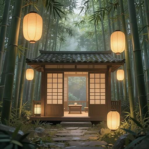 Anime Hut in Misty Bamboo Grove