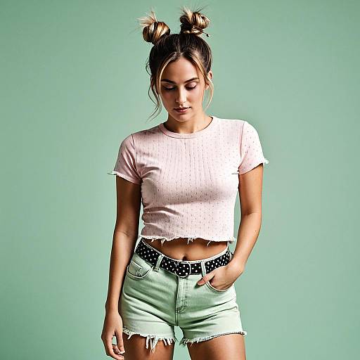 Casual Contemporary Woman in Summer Outfit