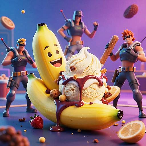 Fortnite Banana Split Dessert Party