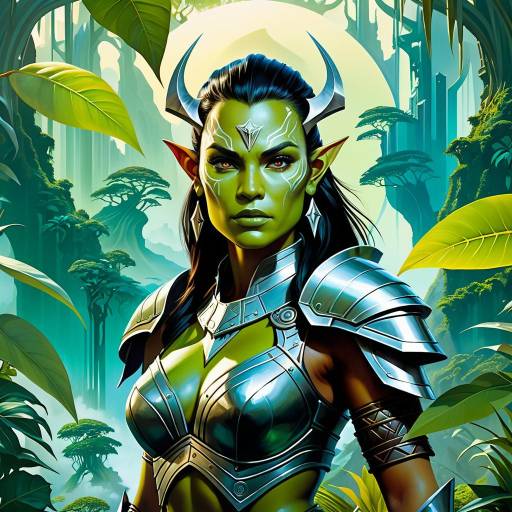 Surreal Half-Orc Warrior in Jungle Surreal Half-Orc Warrior in Jungle