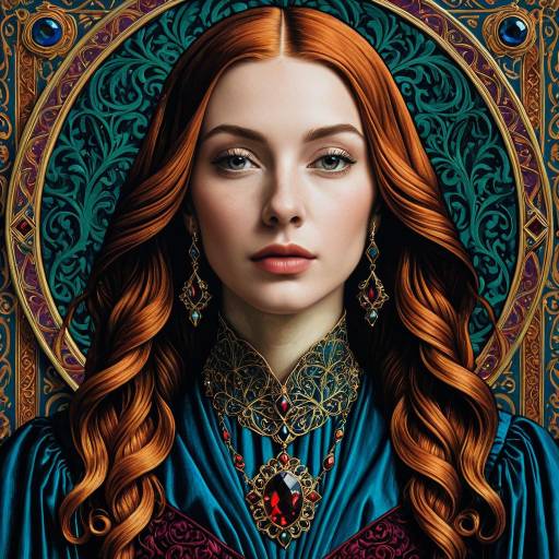 Regal Woman with Gothic and Modern Elements