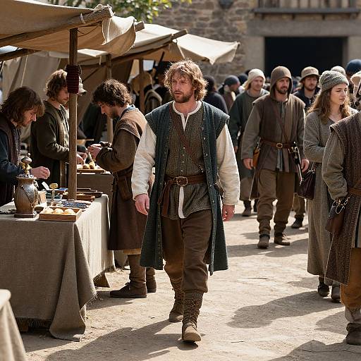 Williams in Lively Medieval Marketplace