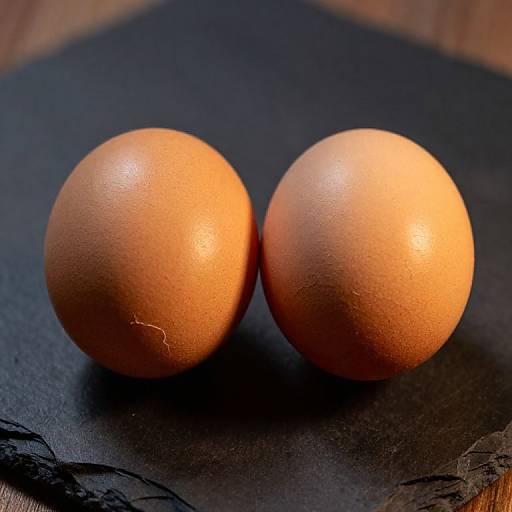 Close-Up of Two Eggs Side by Side