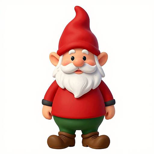 Classic Garden Gnome Digital Illustration