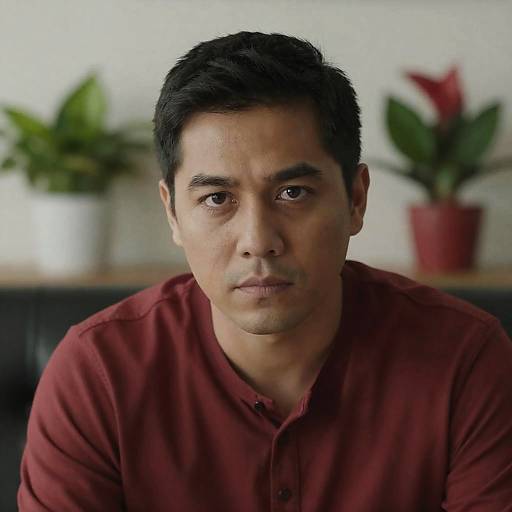 Intense Portrait of a Man Indoors