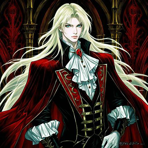 Illustration of Alucard (castlevania), castlevania (series) in the style of Ayato