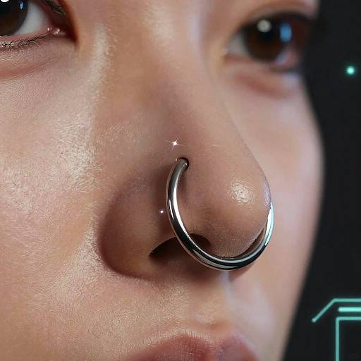 Cyberpunk Close-Up Nose Ring Filter