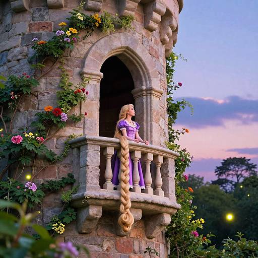 Rapunzel's Tower Twilight Scene