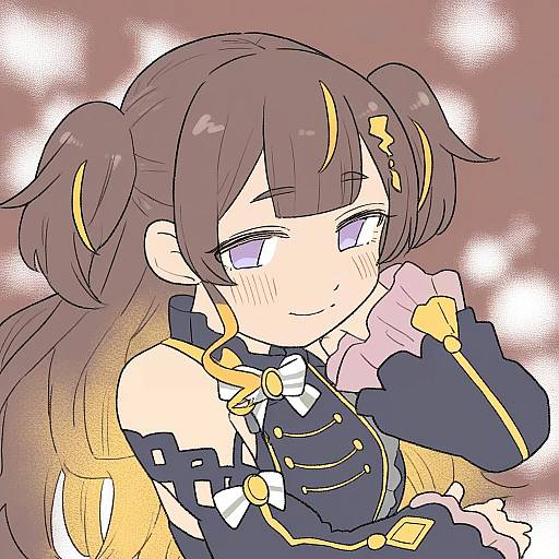 Illustration of Anya melfissa, hololive in the style of Koyama shigeru