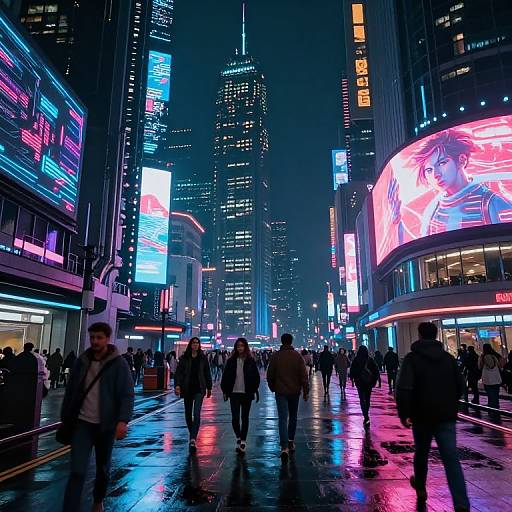 Cyberpunk Cityscape at Night