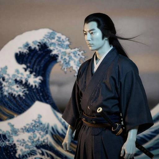 Samurai Warrior Long-Exposure Portrait