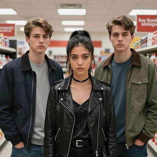 Stylish Trio in a Store Setting