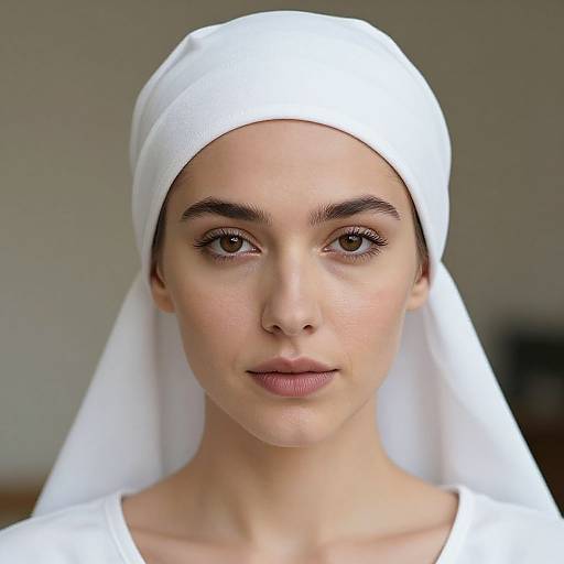 White Greek Goddess Costume Close-Up