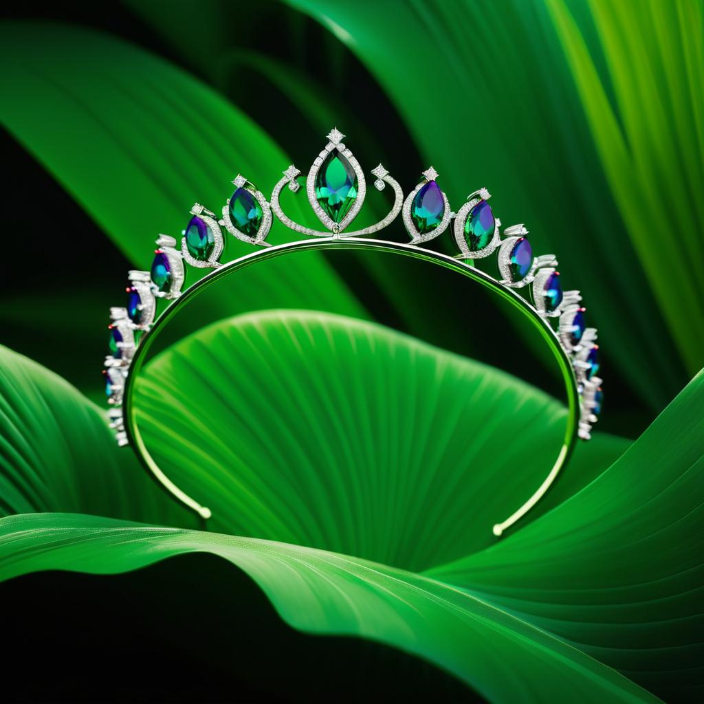 Elegant Tiara with Vivid Jewel Details