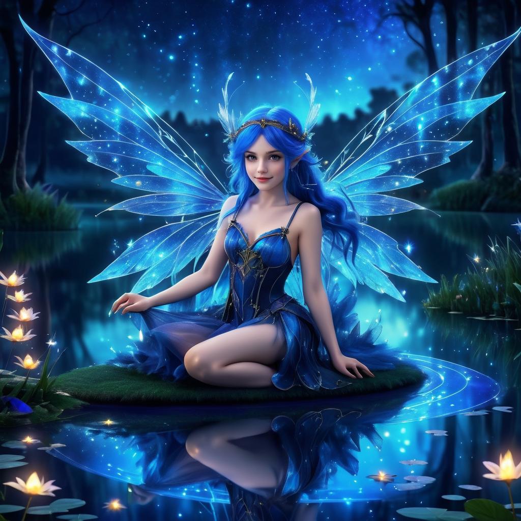 Enchanted Fairy by the Serene Lake