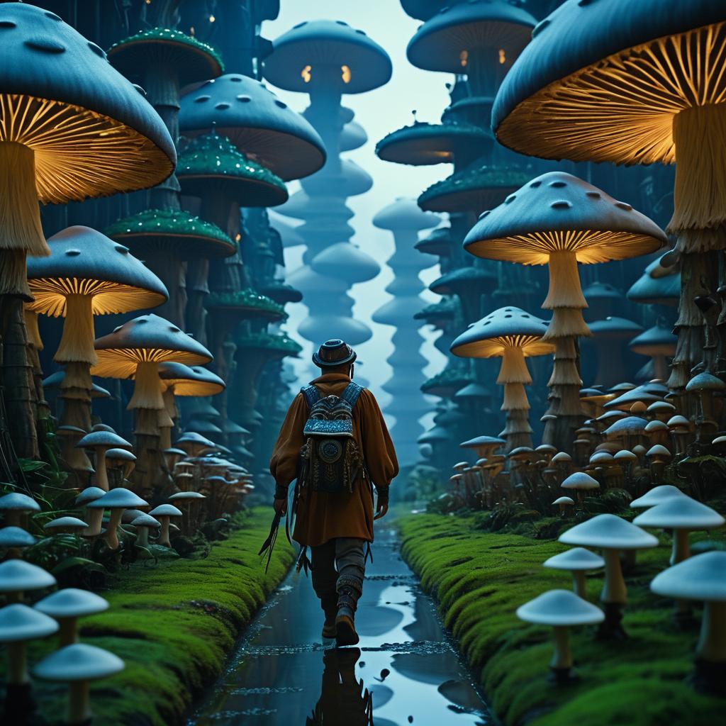 Lone Traveler in Mushroom City 2200