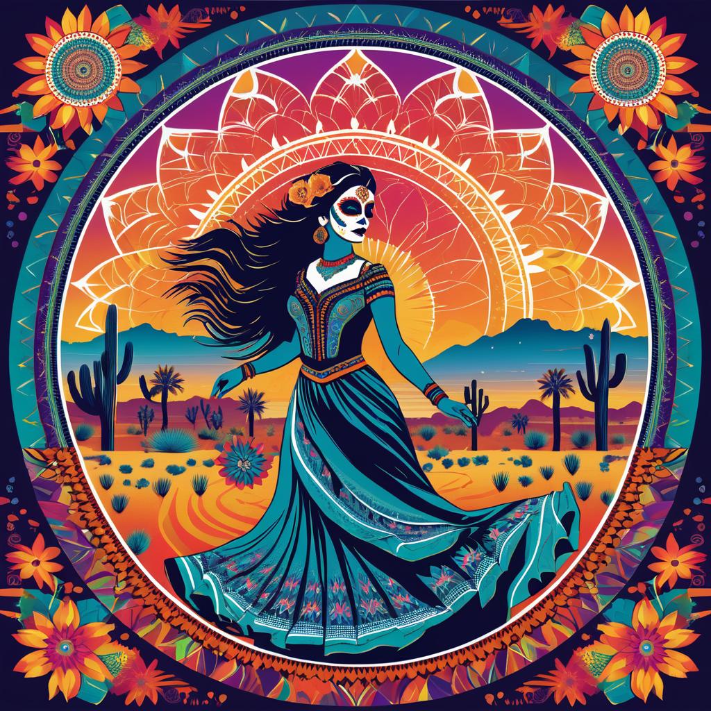 Vibrant Día de los Muertos Poster Design