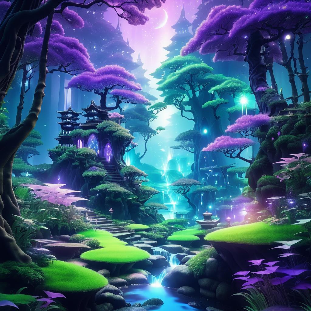 Mystical Forest Adventure in Manga Style