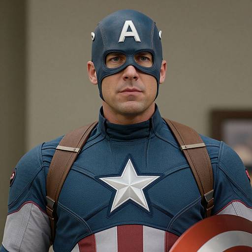 Close-Up of Captain America Costume