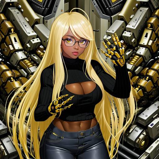 Illustration of Alma armas, va-11 hall-a in the style of Eho (icbm)