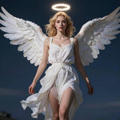 Photorealistic Angelic Woman in Heaven