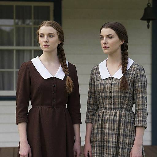 Vintage Portrait of Two Women Outdoors