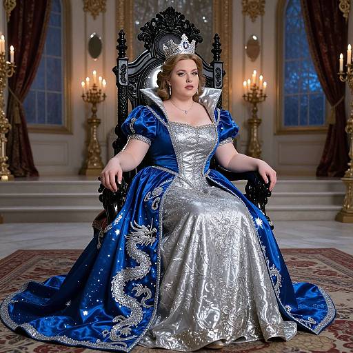 Glamorous Plus Size Royal Queen