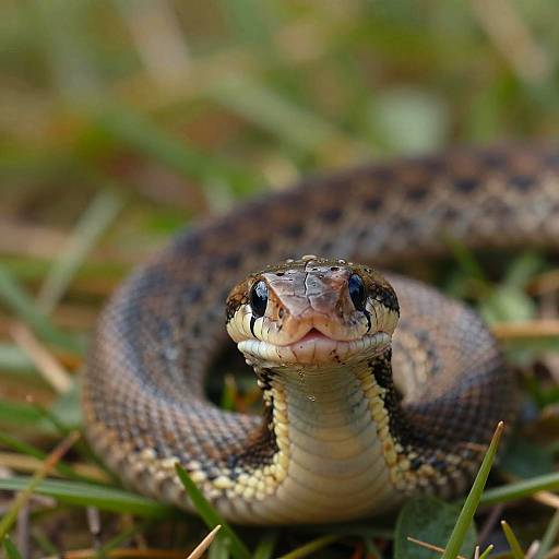 Hyperrealistic Garter Snake Portrait