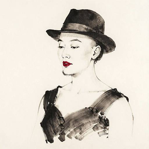 Noir Portrait of Elegant Man