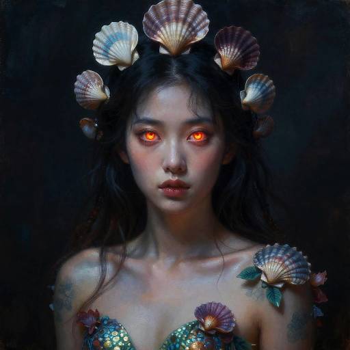 Realistic Hybrid Mermaid Portrait