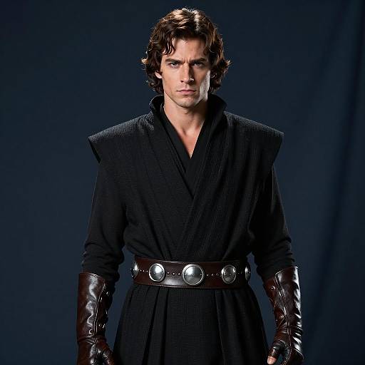 Man in Dark Jedi Costume