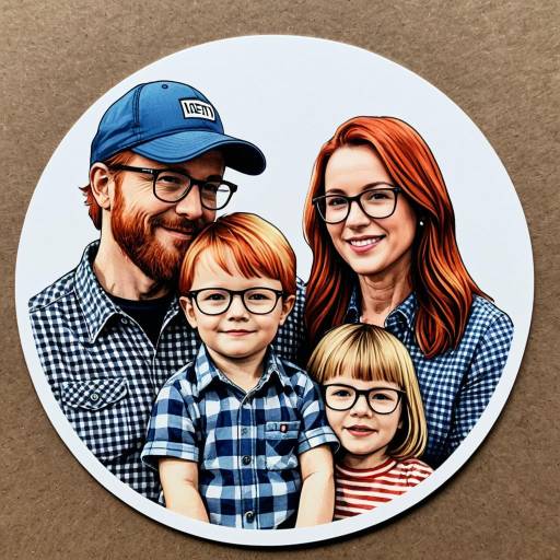 Family Portrait Sticker with Toddler and Parents