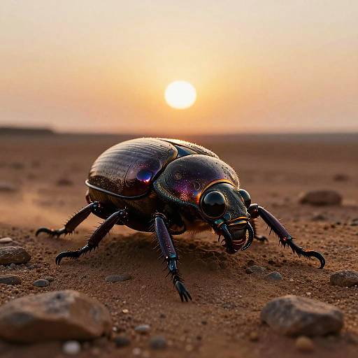 Ultra-Realistic Alien Beetle in Desert