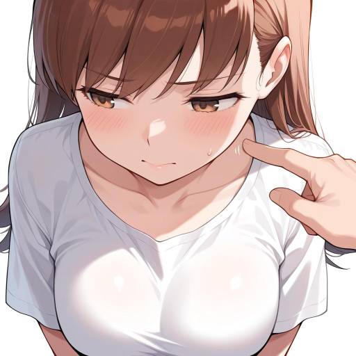 Cute Kancolle Girl in Simple White Shirt