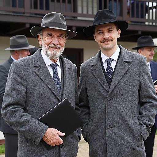 Portrait of Two Stylish Men Outdoors