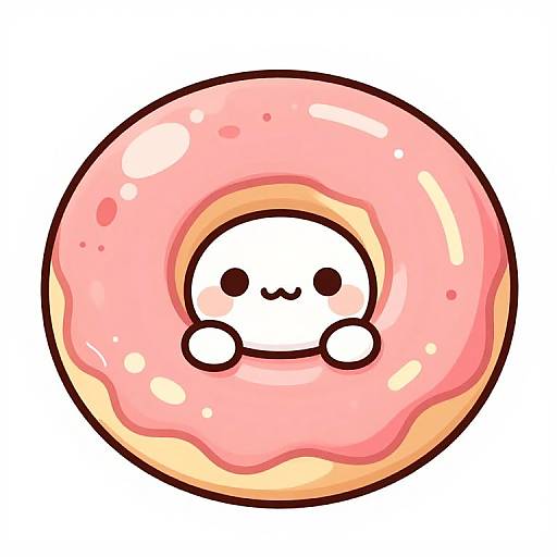 Kawaii Atmospheric Donut Sticker