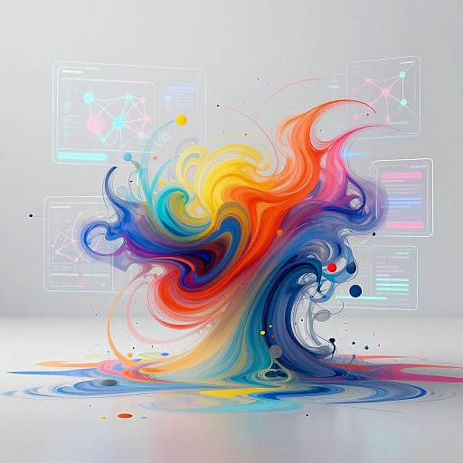 Abstract AI Art with Futuristic Interface