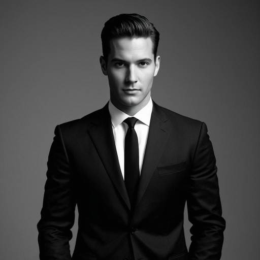 Elegant Monochrome Suit Portrait