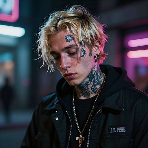 Lil Peep Grunge Urban Portrait