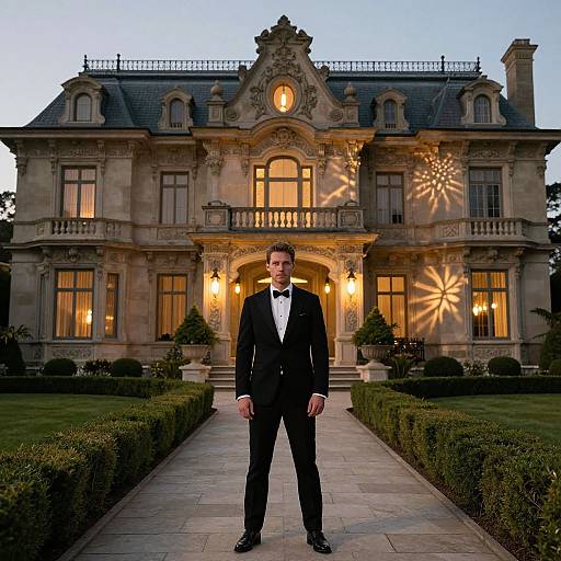Gentleman at Majestic Mansion Exterior