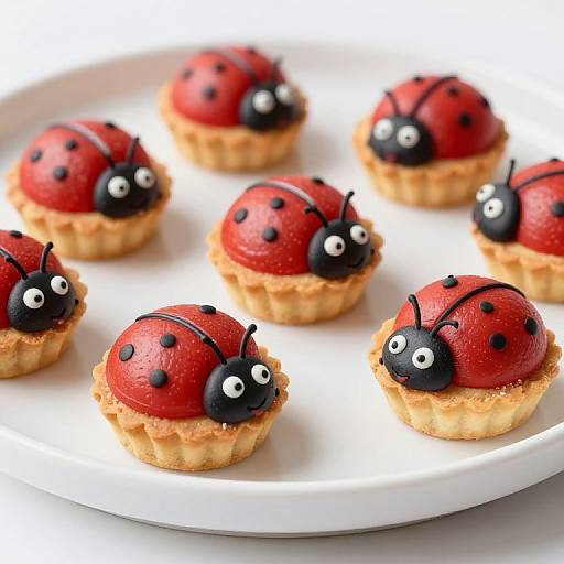 Whimsical Ladybug Fruit Tarts
