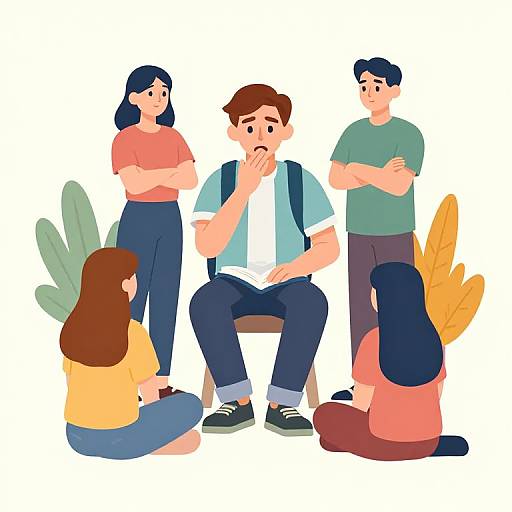 Confused Android University Student Art