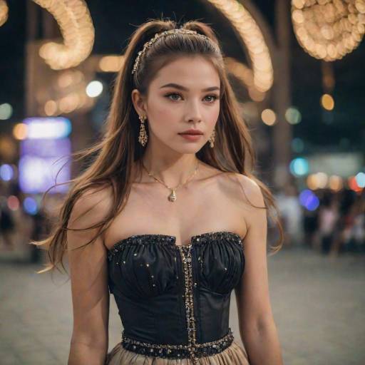 Stylish Solo Girl with Long Hair
