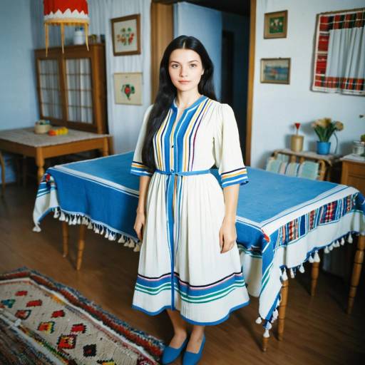 Young Woman in Traditional Dress Indoors