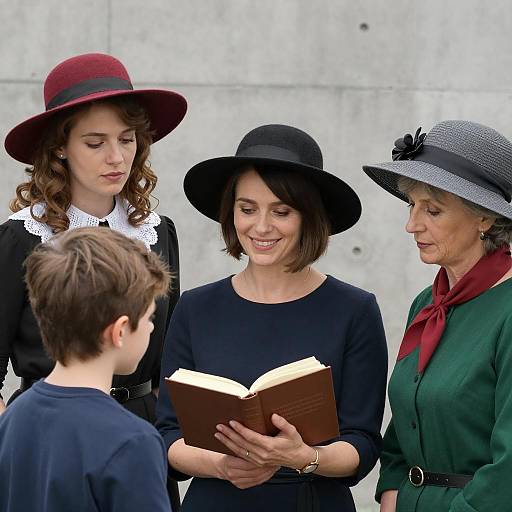 Four People in a Smiling Gather