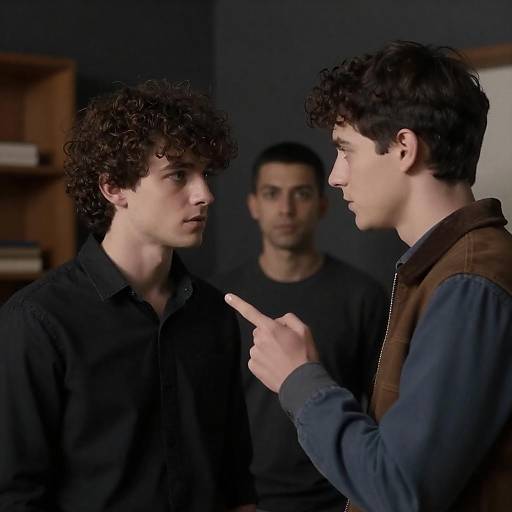 Intense Standoff in Dim Lighting