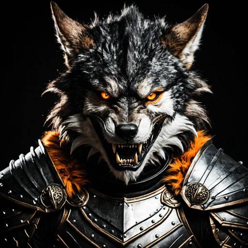 Fierce Wolf Warrior in Armor
