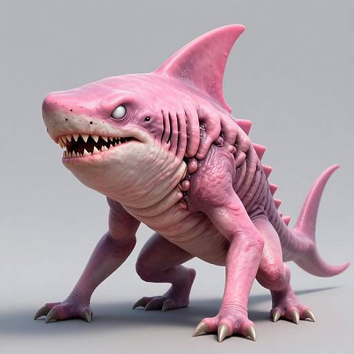 Sickly-Pink Goblin-Shark Kaiju